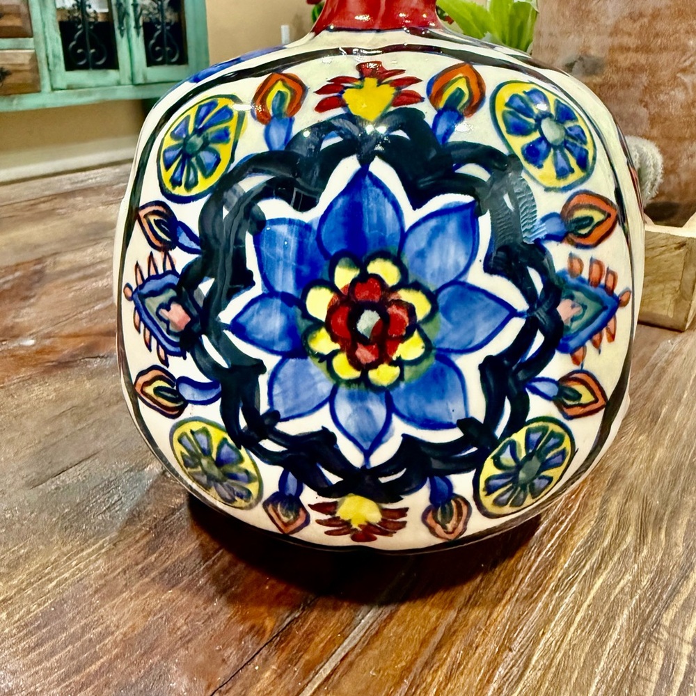 Colorful Ceramic Pumpkin Lantern - Picture 5 of 6